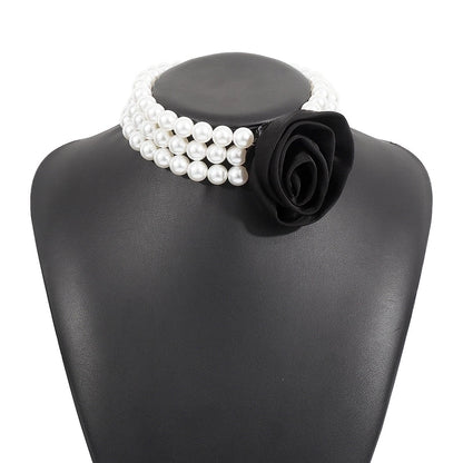 Elegant Flower Imitation Pearl Women's Necklace