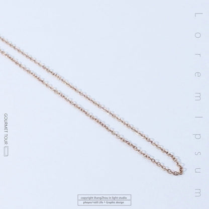 Titanium Steel Minimalist Plating Solid Color Necklace