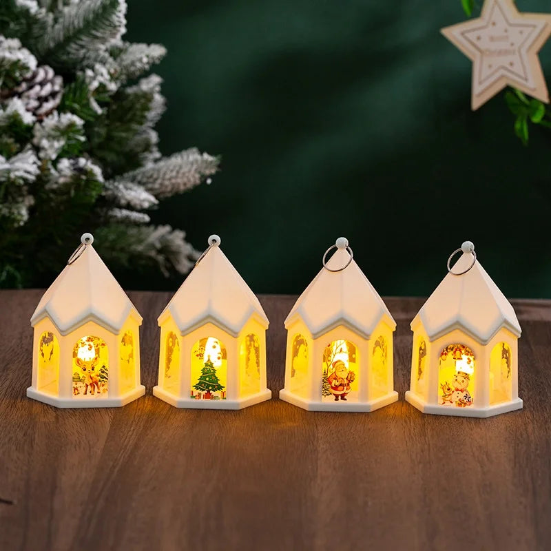 Christmas Decorations Children's Luminous Gift Retro Night Light Christmas Tree Pendant Ornaments Desktop Layout Props