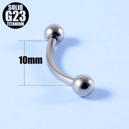 2 Pieces Ear Cartilage Rings & Studs Fashion Geometric G23 Titanium Polishing