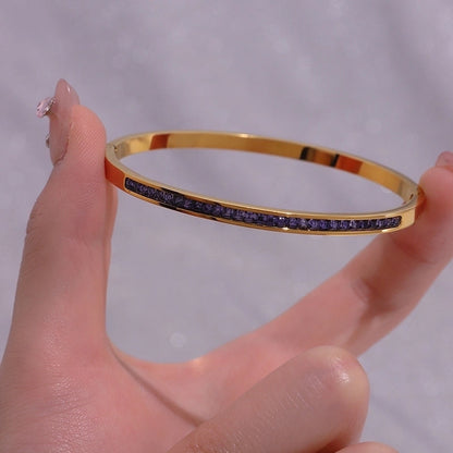 Casual Elegant Minimalist Solid Color 304 Stainless Steel Bangle In Bulk