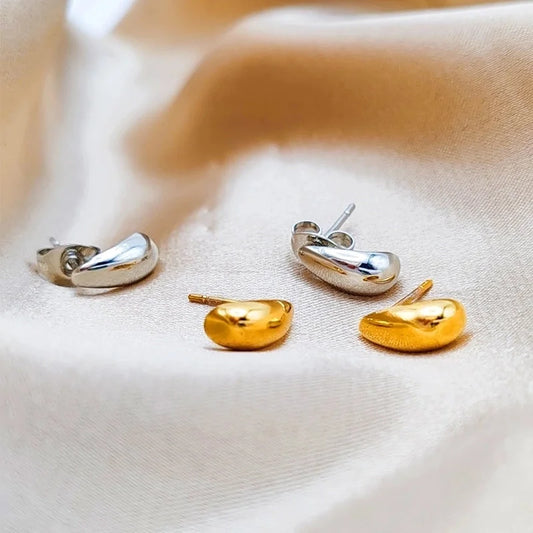 1 Pair Modern Style Classic Style Water Droplets 304 Stainless Steel 316 Stainless Steel 14K Gold Plated Ear Studs