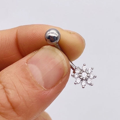 1 Piece Fashion Star Heart Shape Butterfly Stainless Steel Inlay Zircon Belly Ring