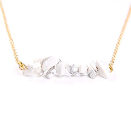 Vacation Irregular Alloy Natural Stone Necklace 1 Piece