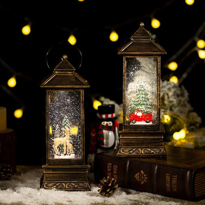 Christmas Decorations Water Ball Lamp Wind Light Automatic Snow Snowflake Music Box Music Box Christmas Gift Ornaments