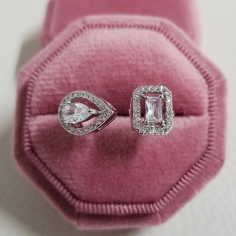 1 Piece Fashion Butterfly Copper Inlay Zircon Open Ring