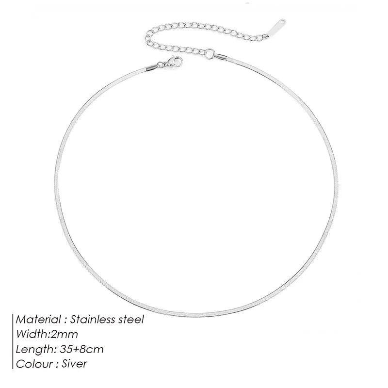 Minimalist Solid Color 316 Stainless Steel Necklace