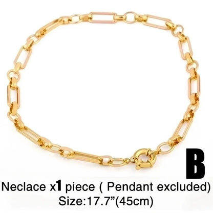 Alloy Inlaid Zircon Letter Necklace