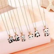 Cartoon Style Cute Panda K Gold Plated 201 Stainless Steel Zinc Alloy Pendant Necklace