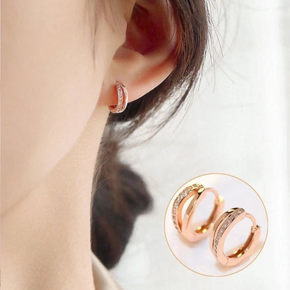 Korean Style S925 Silver Needle Personalized Geometric Double-layer Cross Circle Earrings Women's Retro Fashion Creative Earrings Ear Buckle Fashion