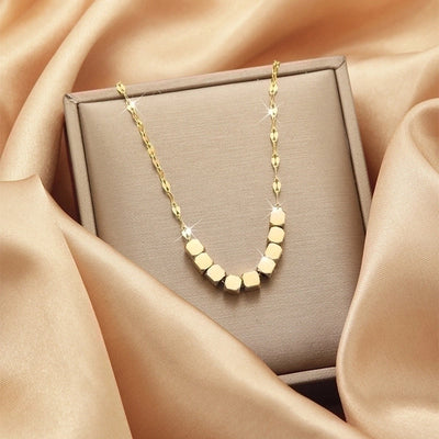 2 Pieces Titanium Steel Vintage Style Tassel Plating Doll Constellation Crown Pendant Necklace