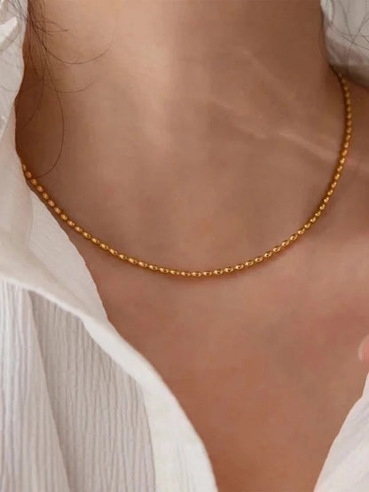 Glam Lady Solid Color 304 Stainless Steel Layered Necklaces