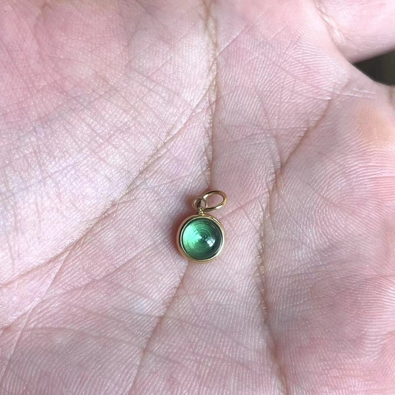 Retro Solid Color Titanium Steel Zircon Inlay Stainless Steel Necklaces