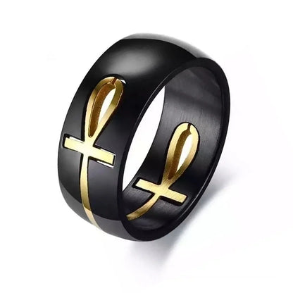 Casual Minimalist Cross Stainless Steel Plating Hollow Out Rings