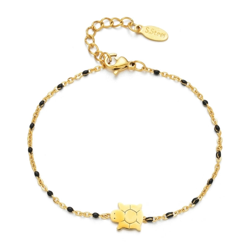 Minimalist Classic Style Tortoise Stainless Steel Plating Bracelets