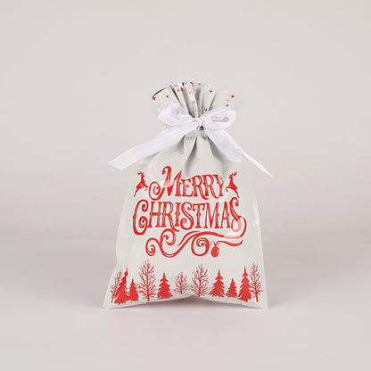 Christmas Gift Bag 2025 Santa Claus Style Drawstring Bag Candy Packaging Gift Bag