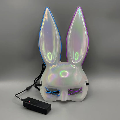 Qualified Glowing Bunny Girl Mask Glowing Mask Cool Costume Mask Party Ball Halloween Costume Prop