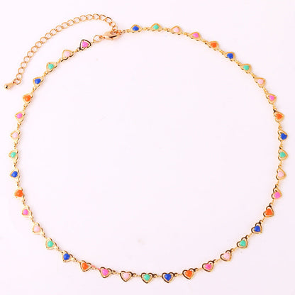 Women Heart Heart Copper Electroplating Necklaces
