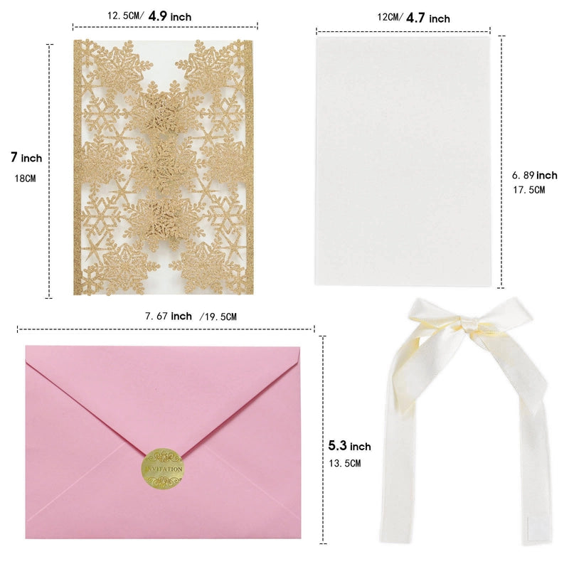 Christmas Casual Snowflake Party Invitations