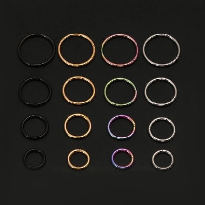 Minimalist Circle Stainless Steel Plating Nose Ring