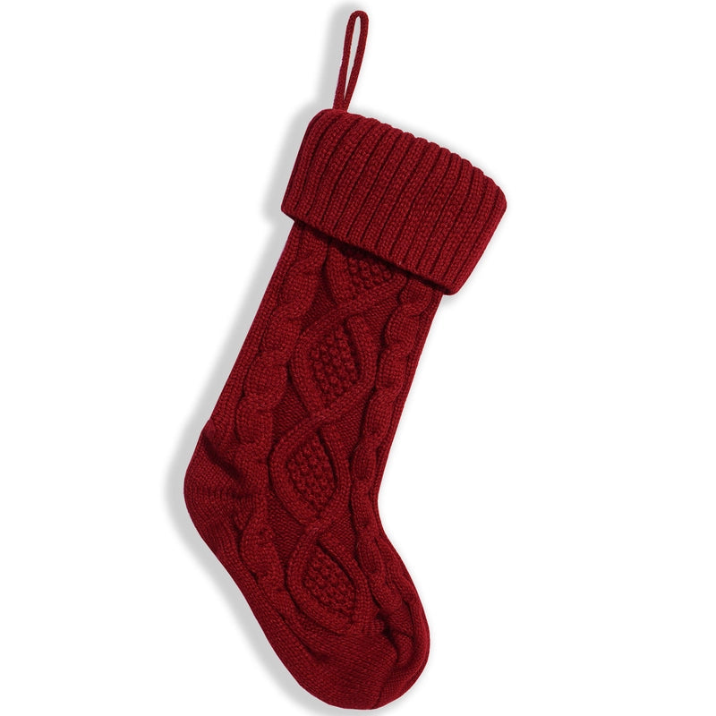 Christmas Striped Knitted Elastic Decorative Socks High-grade Wool Socks Christmas Tree Pendant Kindergarten Gift