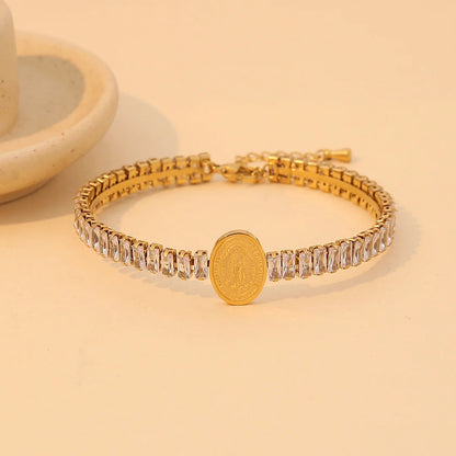 Expressive Heart Stainless Steel Electroplating Bangles