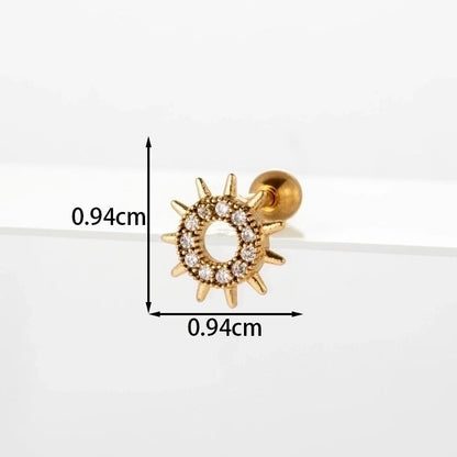 Ear Cartilage Rings & Studs Flower 316L Stainless Steel Copper