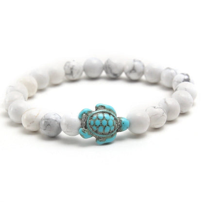 Minimalist Round Turquoise Tiger Eye Beaded Bracelets