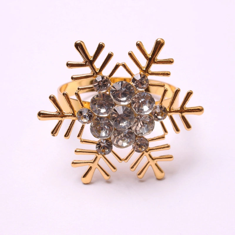 Cute Christmas Tree Santa Claus Alloy Napkin Rings 1 Set Of 6