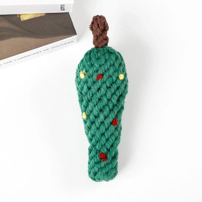 Cute Cotton Rope Christmas Infinite Twist Pet Toys
