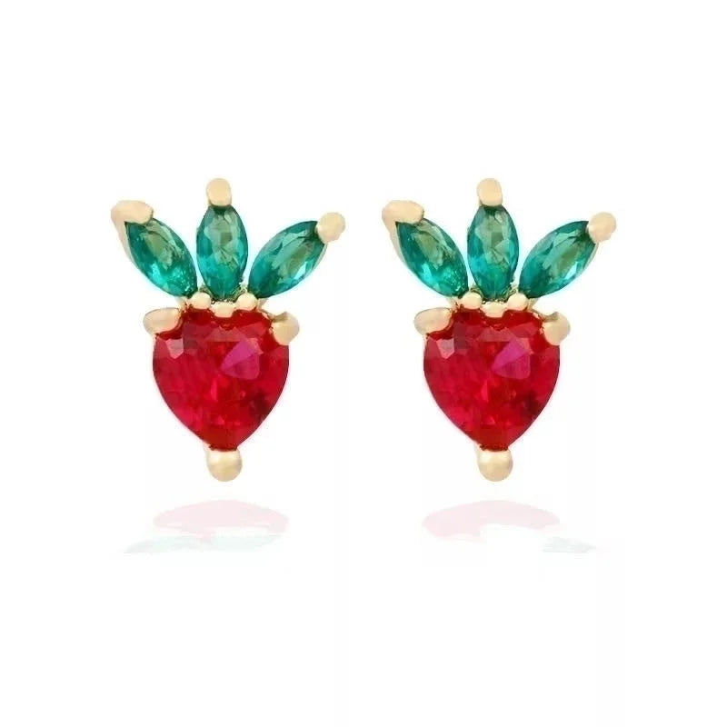 Whoesale Tropical Fruit Earrings Women\'s Diamond Earrings
