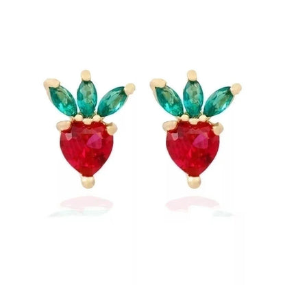 Whoesale Tropical Fruit Earrings Women\'s Diamond Earrings