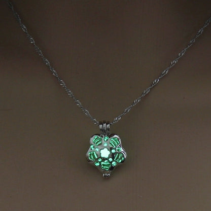 Luminous Hollow Snowflake Pendant Necklace