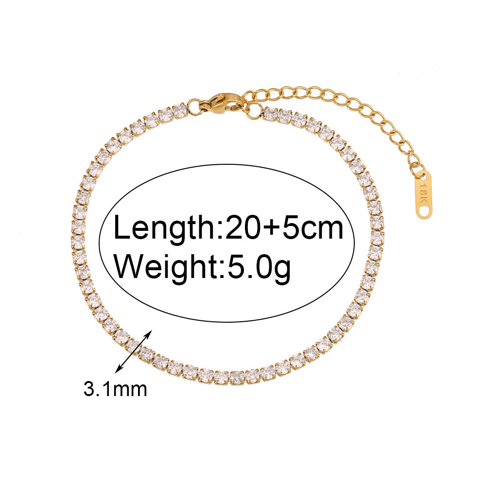 Minimalist Women Geometric 18K Gold Plated Anklets