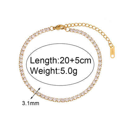 Minimalist Women Geometric 18K Gold Plated Anklets