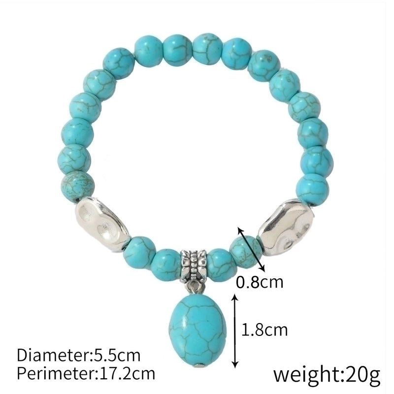 Fashion Starfish Butterfly Turquoise Beaded Women\'s Bracelets 1 Piece