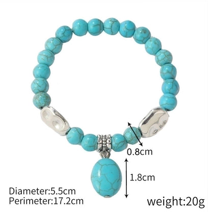 Fashion Starfish Butterfly Turquoise Beaded Women\'s Bracelets 1 Piece