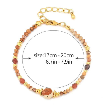 Natural Stone Copper Beaded Irregular Bracelets