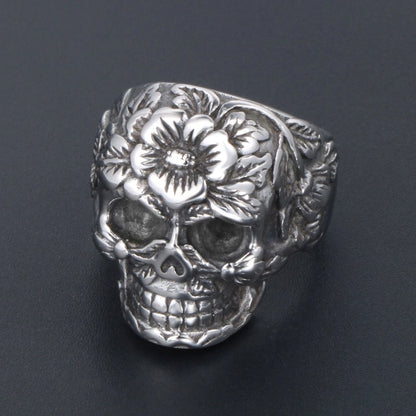 Retro Funny Punk Skull 304 Stainless Steel Polishing Rings