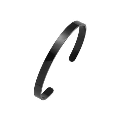Minimalist Solid Color 304 Stainless Steel Bangle In Bulk