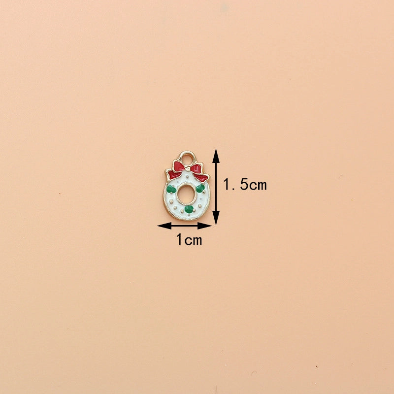 10 PCS/Package 17*13mm Alloy Christmas House Wreath Pendant Jewelry Accessories