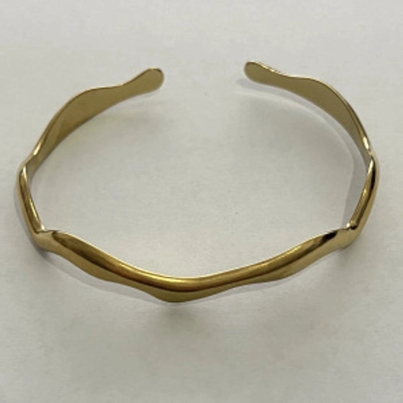 Casual Minimalist Streetwear Geometric 304 Stainless Steel Bangle In Bulk