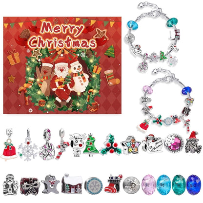 1 Set Zinc Alloy Christmas Tree Santa Claus Snowman Advent Calendar Jewelry Accessories