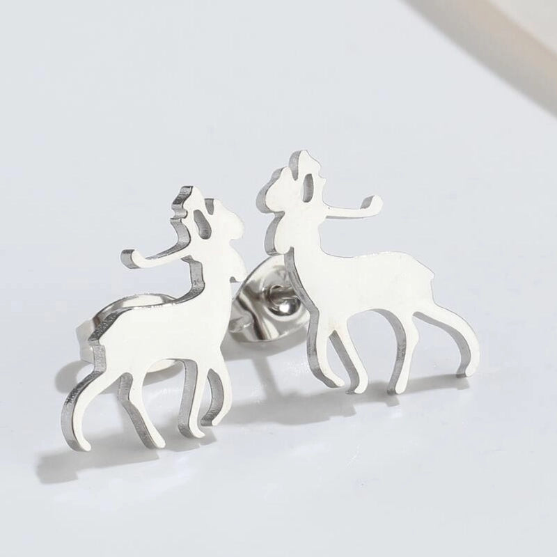 1 Pair Fashion Christmas Tree Plating 304 Stainless Steel 18K Gold Plated Ear Studs