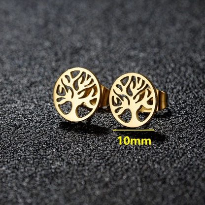 1 Pair Cute Minimalist Animal Notes Polishing 304 Stainless Steel 18K Gold Plated Ear Studs
