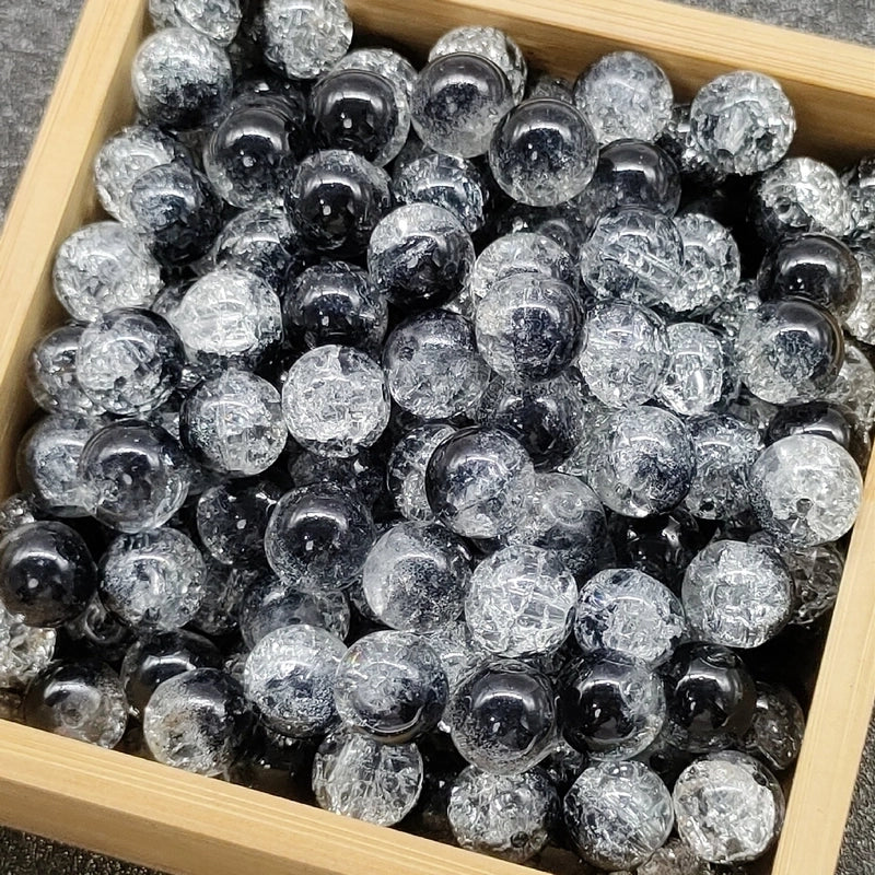 50 PCS/Package Diameter 10mm Diameter 8mm Glass Crackle Glass Beads Round Jewelry Accessories