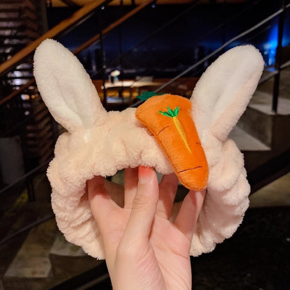 Cat Ears Hair Band Hair Band Korean Plush Internet Celebrity Rabbit Ear Hair Accessories Bow Face Wash Hair Band