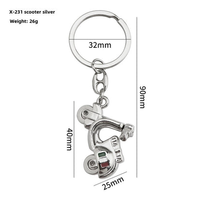 Simulation Cool Helmet Motorcycle Suit Keychain Metal Helmet Keychain Pendant Motorcycle Keychain