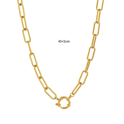 Minimalist Circle Pearl 201 Stainless Steel 304 Stainless Steel Zircon 18K Gold Plated Beaded Inlay Pendant Necklace