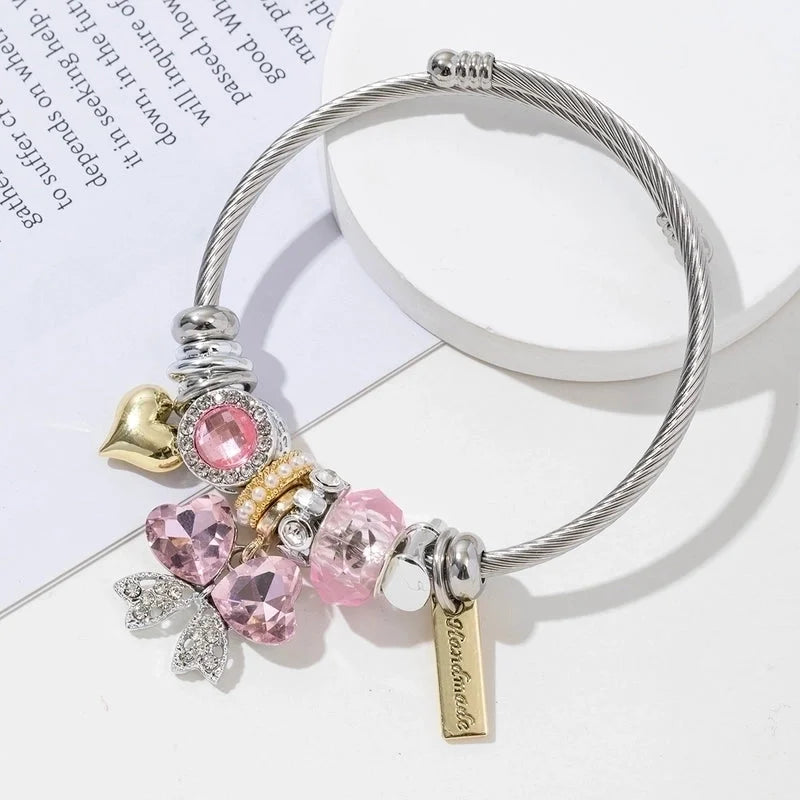 Elegant Butterfly 304 Stainless Steel Alloy Bangle In Bulk